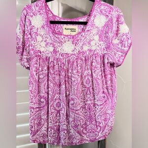 Savanna Jane Purple Paisley Blouse